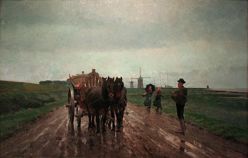 Frans van Leemputten Aan de Schelde Sweden oil painting art